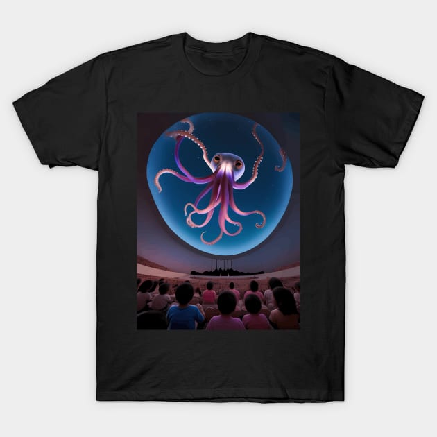 Celestial Squid Symphony T-Shirt by gravejaxwfa